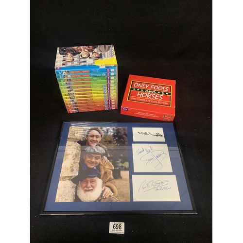 698 - Only Fools and Horses DVD set and signed photo