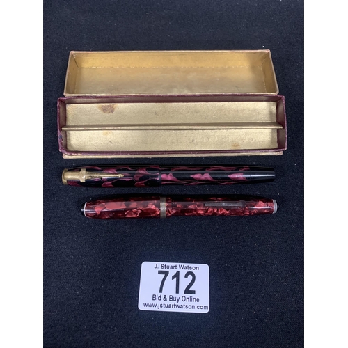 712 - Two vintage Fountain Pens in box