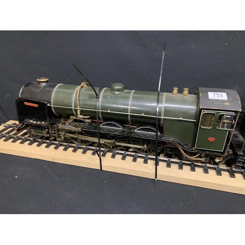 752 - Model Live Steam Locomotive and Tender 