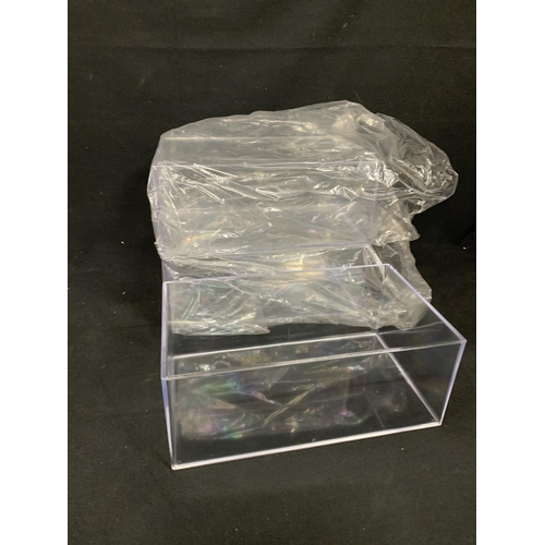 754 - 3 new Perspex Display boxes 35 x 20 x 14 cms