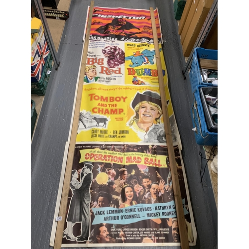 758 - Four vintage Original Film Posters from local Kent cinema approx 101 x 77cms