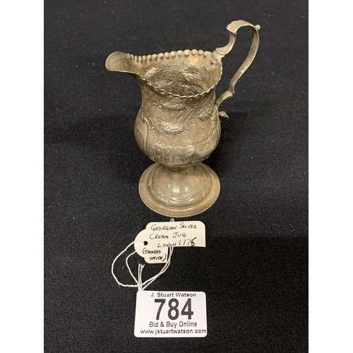 784 - Early George lll Silver Cream Jug, weight 74 gms