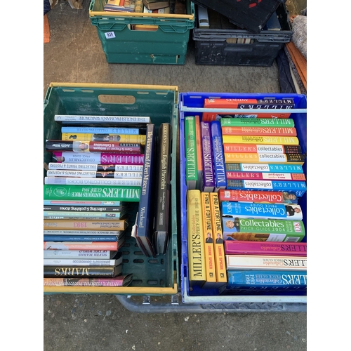 829 - Two trays of collectors reference books