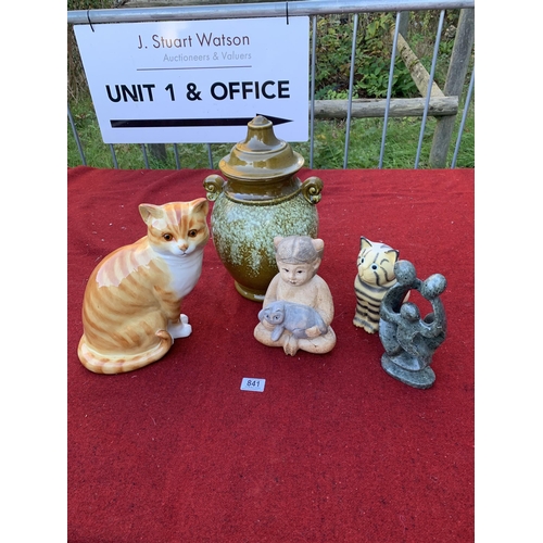 841 - West German Rumptoft , Just Cats Ginger Cat and 3 other figures