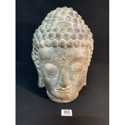 855 - Antique effect goddess head, height 35cm