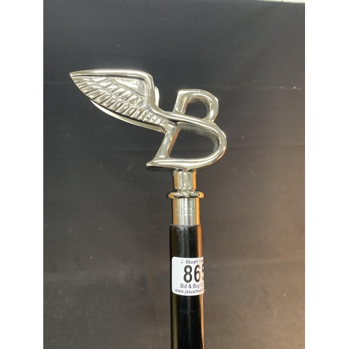 865 - A Bentley Emblem Chrome topped walking stick