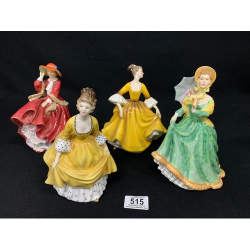 515 - 4 Royal Doulton lady figures, tallest 20cms