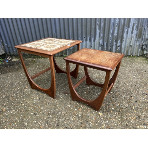 130 - A g plan teak nest of two tables