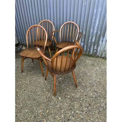 135 - A set of six ercol golden dawn dining chairs