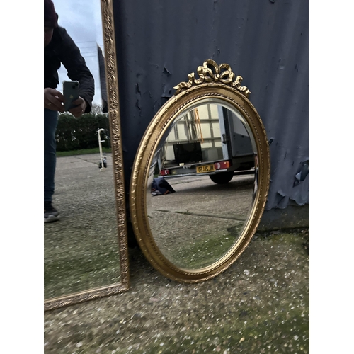 53 - Two ornate gold gilt wall mirrors