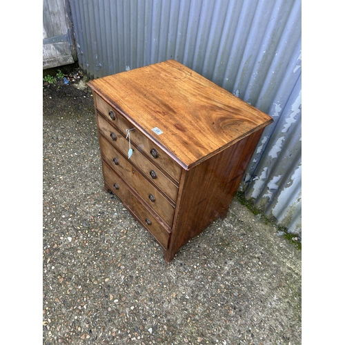 69 - A small victorian mahogany chest of four drawers 64x48x70