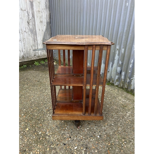 70 - A mahogany revolving bookcase