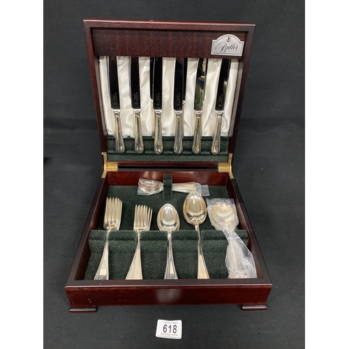 Silver plated George Butler, Cavendish collection, 44 piece bead pattern