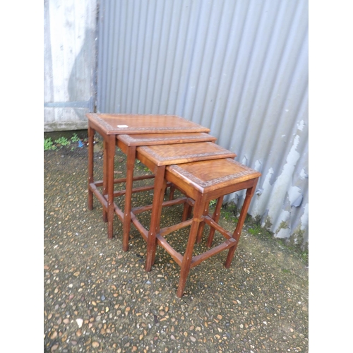 2 - Hardwood nest of four occasional tables