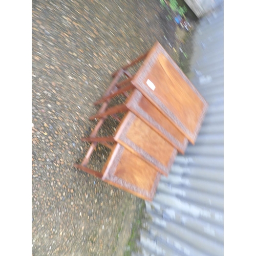 2 - Hardwood nest of four occasional tables