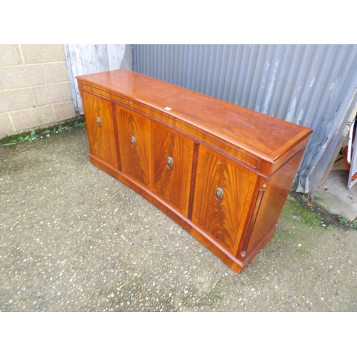 25 - A repro inverted bow front sideboard 180cm wide