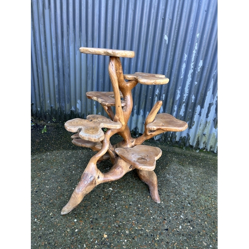 10 - A unusual elm plant stand 110cm tall