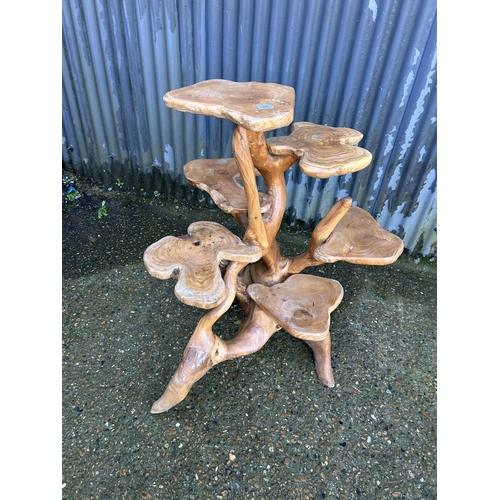 10 - A unusual elm plant stand 110cm tall