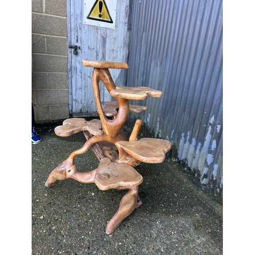 10 - A unusual elm plant stand 110cm tall