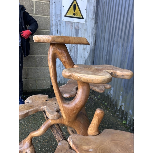 10 - A unusual elm plant stand 110cm tall