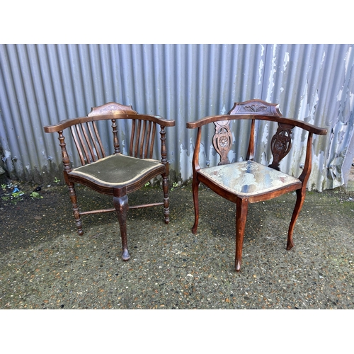 100 - Two antique corner chairs