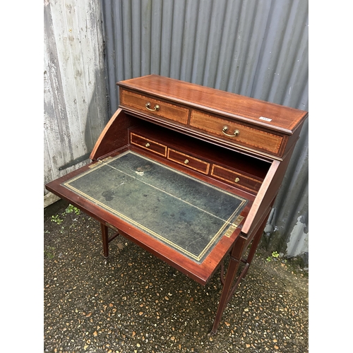 167 - An Edwardian inlaid bureau desk 78cm wide