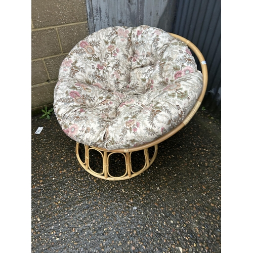 169 - A retro bamboo papasan chair