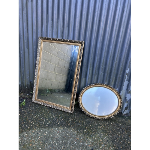 17 - Two gold gilt wall mirrors