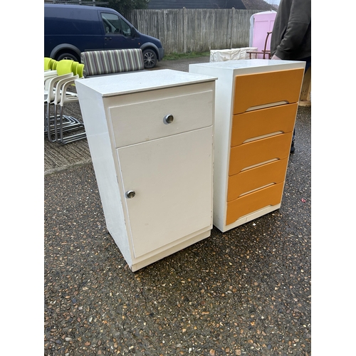 177 - Two painted ply cupboards