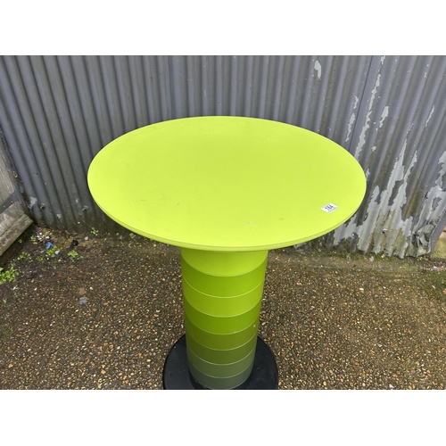 184 - A green designer drinks table by ORANGEBOX 110cm high