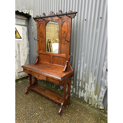 199 - A Edwardian mahogany two section  hallstand   125x205