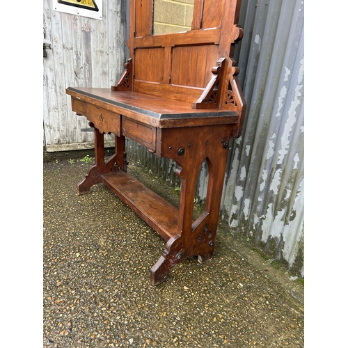 199 - A Edwardian mahogany two section  hallstand   125x205