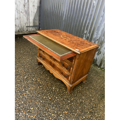 201 - A reproduction yew bachelors chest 90x47x55