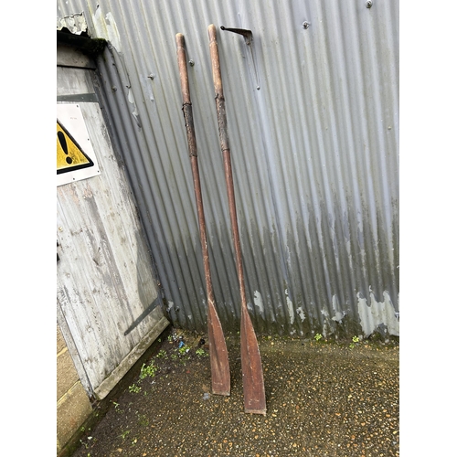 210 - A pair of vintage oars