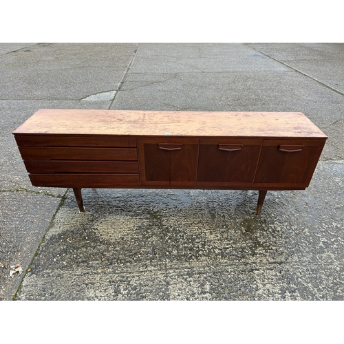 225 - A mid century teak sideboard 216 x46x80