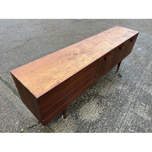 225 - A mid century teak sideboard 216 x46x80