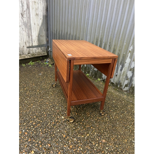 226 - A mid century teak drop leaf tea trolley