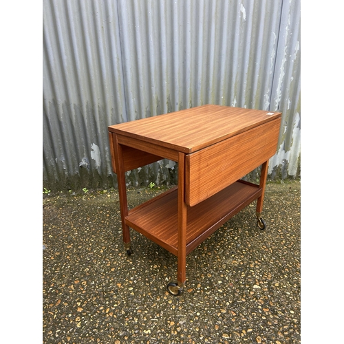 226 - A mid century teak drop leaf tea trolley