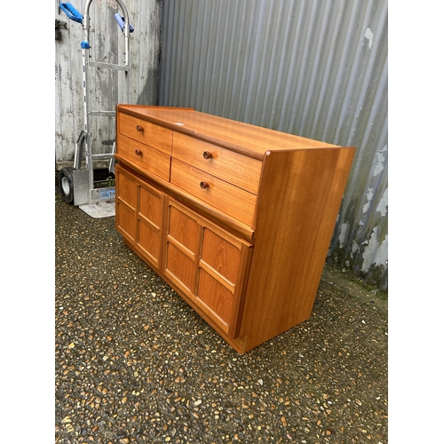 228 - A Nathan teak four drawer sideboard 102x45 x77