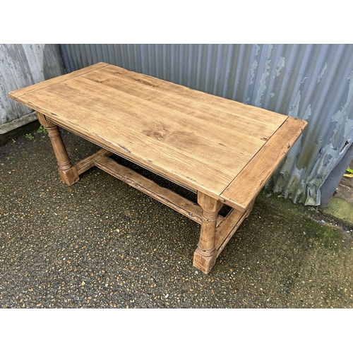 238 - A striped oak refectory dining table 170x80x77