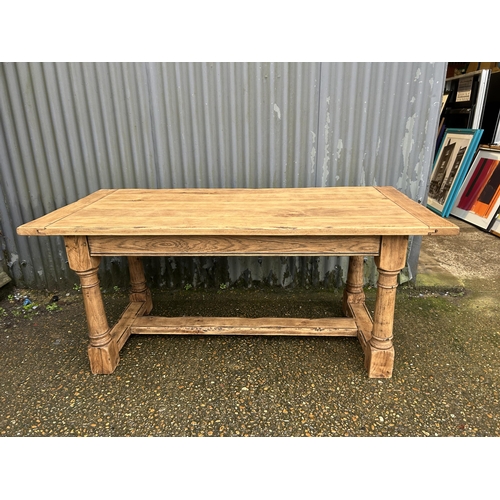 238 - A striped oak refectory dining table 170x80x77