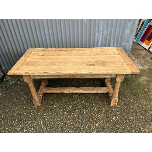 238 - A striped oak refectory dining table 170x80x77