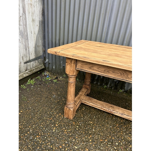 238 - A striped oak refectory dining table 170x80x77