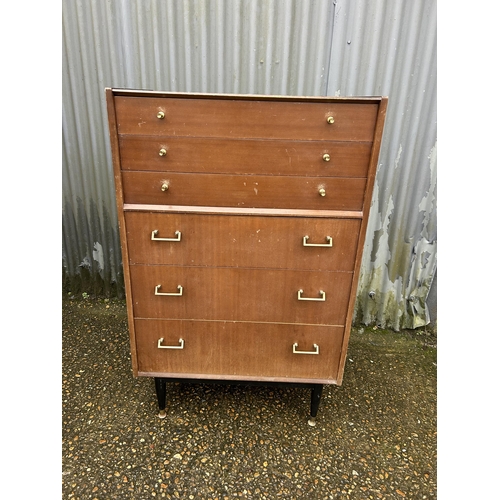 241 - A g plan tallboy chest of six drawers 77x45 x 120