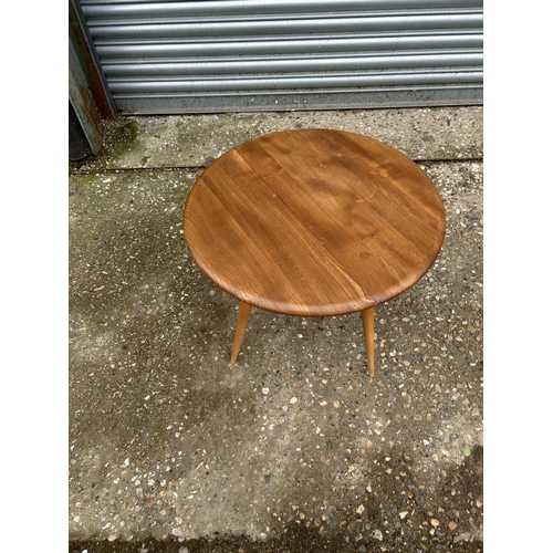 246a - A ercol light elm drop leaf occasional table (original blue label)