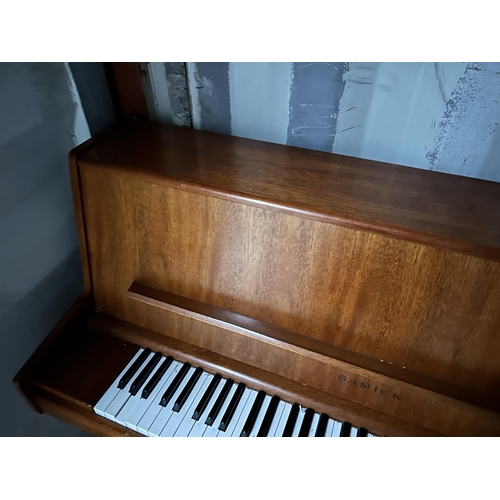 246c - A Samick Teak cased upright piano