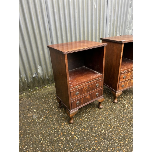 268 - A pair of mahogany two drawers bedsides  46x36x67