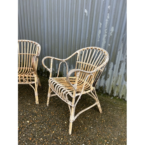 280 - A pair of vintage bamboo chairs