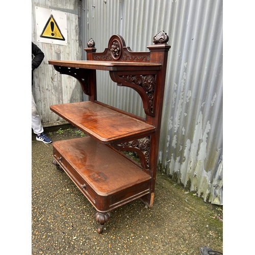 309 - A Victorian mahogany three tier buffet  112x45x140