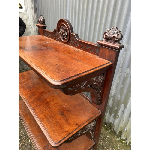 309 - A Victorian mahogany three tier buffet  112x45x140